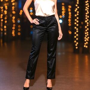 Legatte Jeans | Italian Vtg Y2K Black Satin Finish‎ Dress Pants Size 28x30